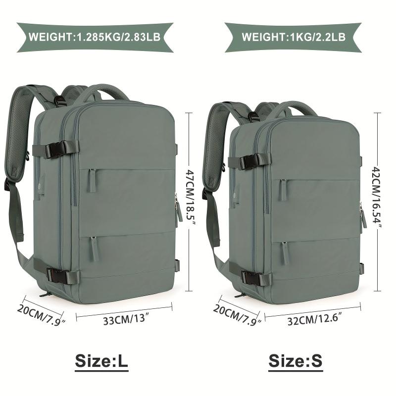 Men's Laptop Backpack USB Charging Port Travel Carry-on Bag
