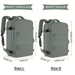 Men's Laptop Backpack USB Charging Port Travel Carry-on Bag