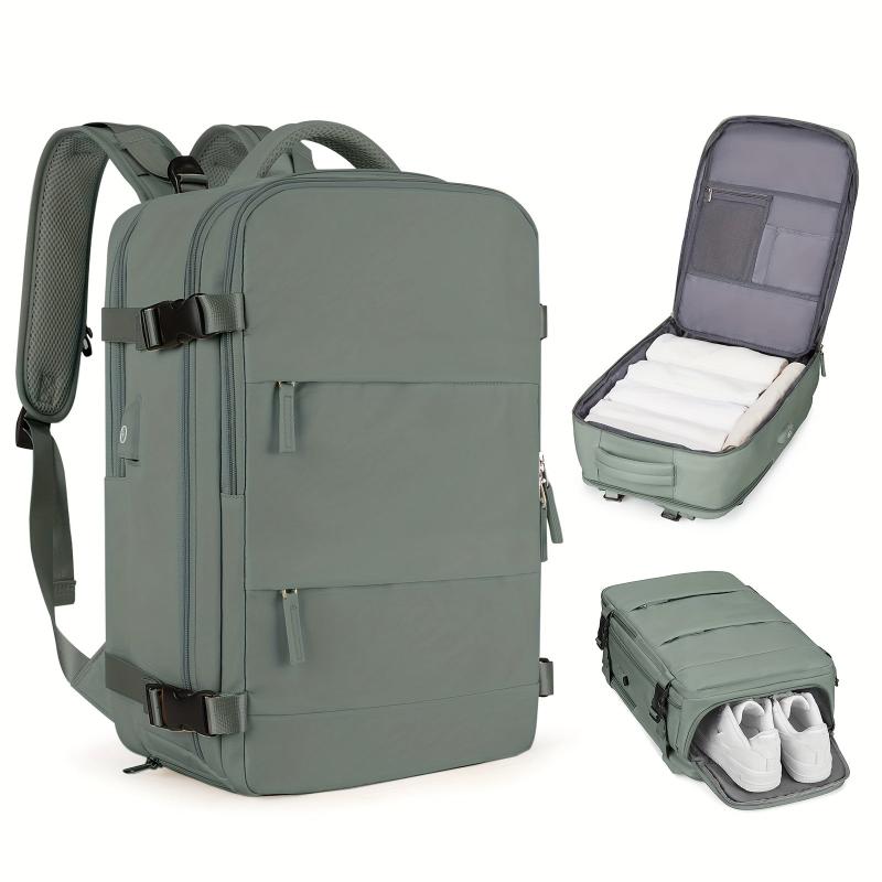 Men's Laptop Backpack USB Charging Port Travel Carry-on Bag