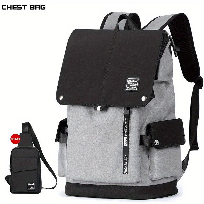 Large Capacity Flap Backpack Travel Bag for Men and Women