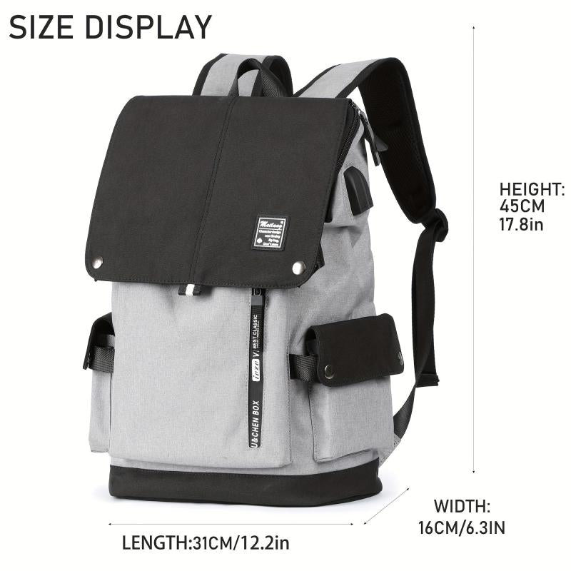 Large Capacity Flap Backpack Travel Bag for Men and Women