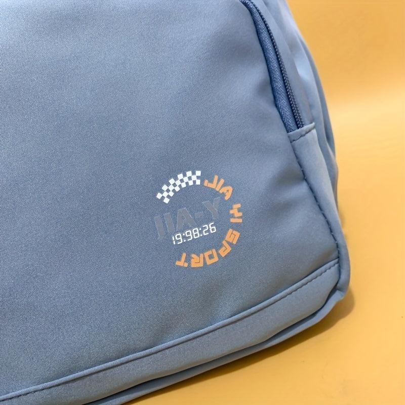 Student Bag Large Capacity Solid Backpack Style Bag Preppy Travel Bag
