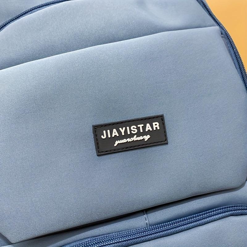 Student Bag Large Capacity Solid Backpack Style Bag Preppy Travel Bag