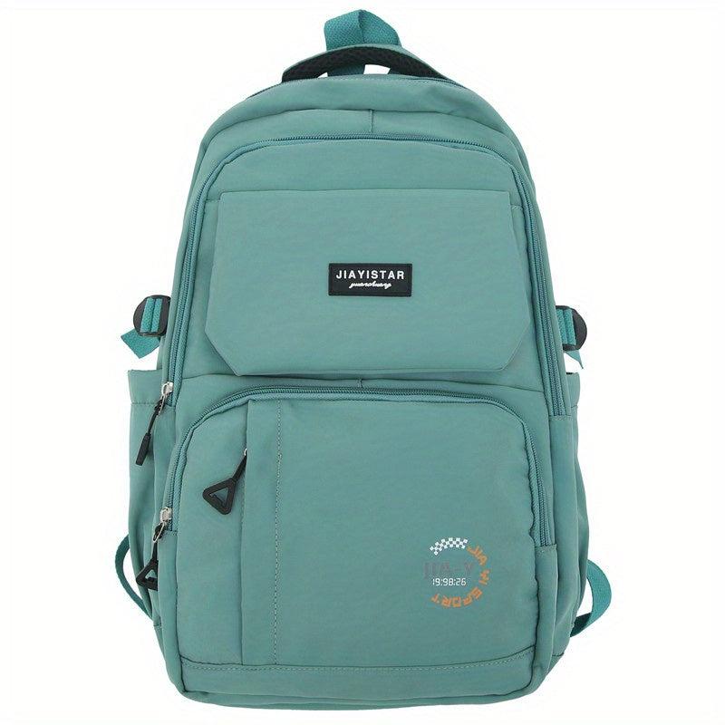 Student Bag Large Capacity Solid Backpack Style Bag Preppy Travel Bag