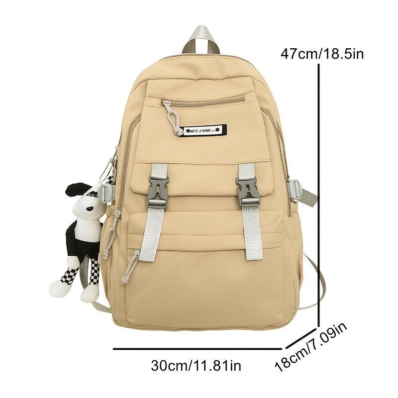 Casual Large Capacity Travel Backpack With Pendant