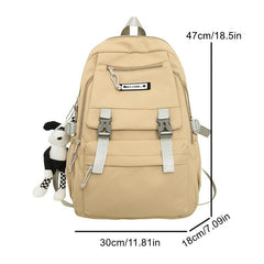 Casual Large Capacity Travel Backpack With Pendant