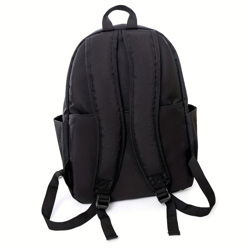 Kitten Pattern Schoolbag With Small Plush Ball Student Backpack