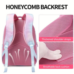 Girls Gradients Laptop Schoolbag Middle School Backpack