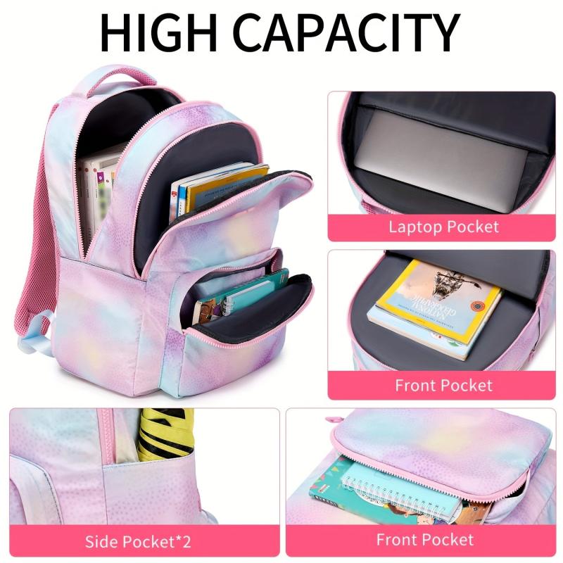 Girls Gradients Laptop Schoolbag Middle School Backpack
