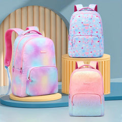Girls Gradients Laptop Schoolbag Middle School Backpack