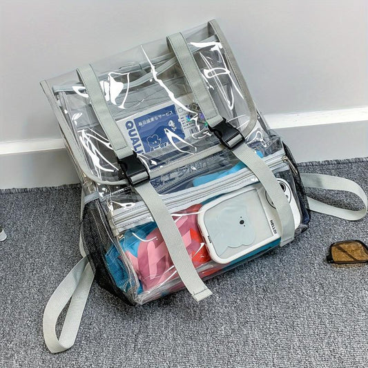 Heavy Duty Clear Backpack Transparent Bookbag for Women Men