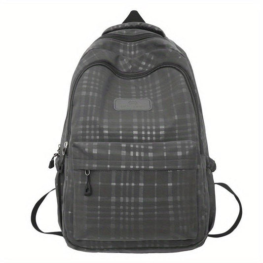 Men's Backpack Laptop Plaid Travel Daypack Schoolbag