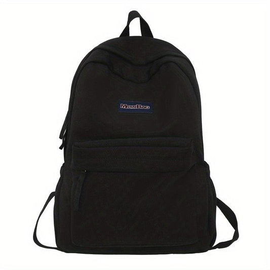 Solid Backpack for Students Lightweight Large Capacity Outdoor Bag