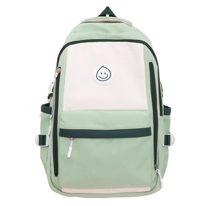 Large Capacity College Student Backpack Men And Women Casual Contrast Backpack