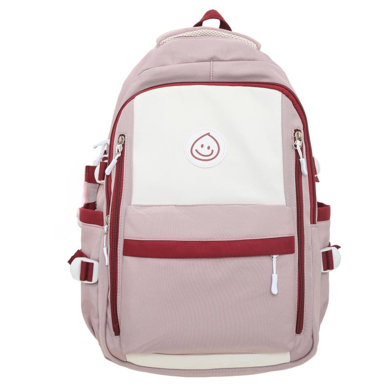 Large Capacity College Student Backpack Men And Women Casual Contrast Backpack
