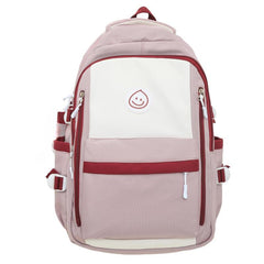 Large Capacity College Student Backpack Men And Women Casual Contrast Backpack