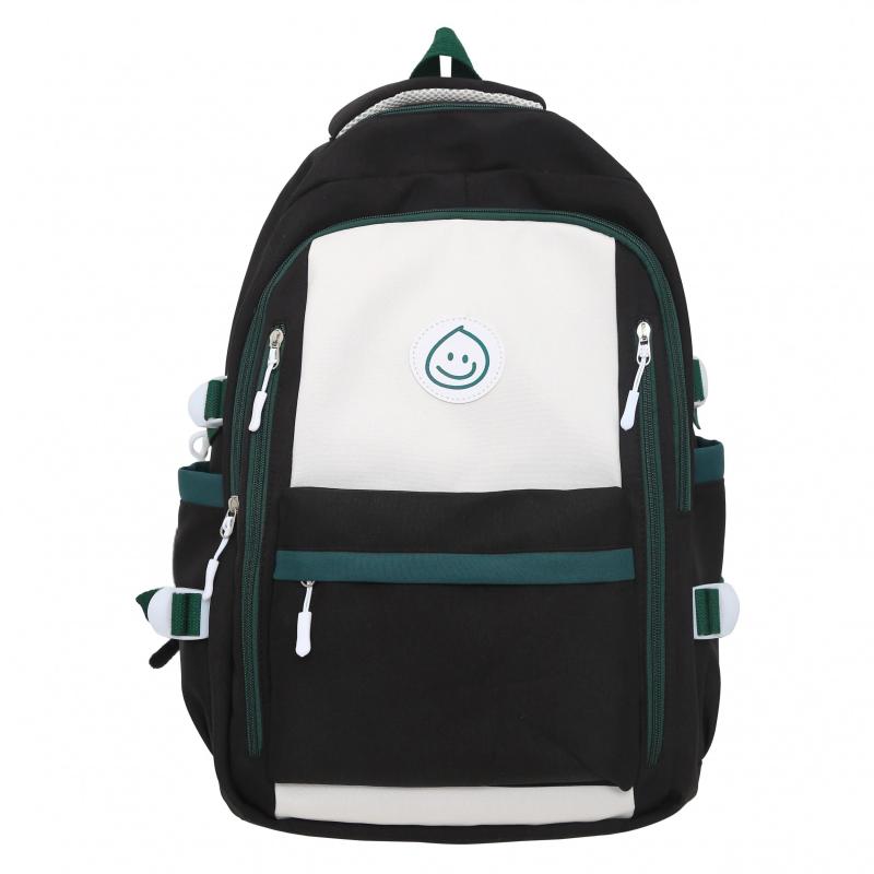 Large Capacity College Student Backpack Men And Women Casual Contrast Backpack