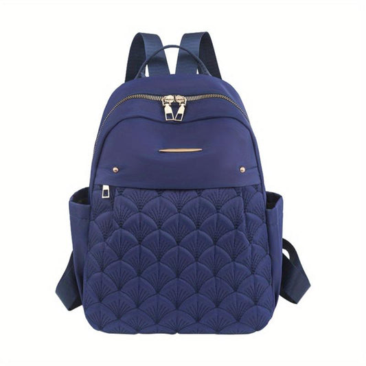 Large Capacity Quilted Nylon Backpack for Travel