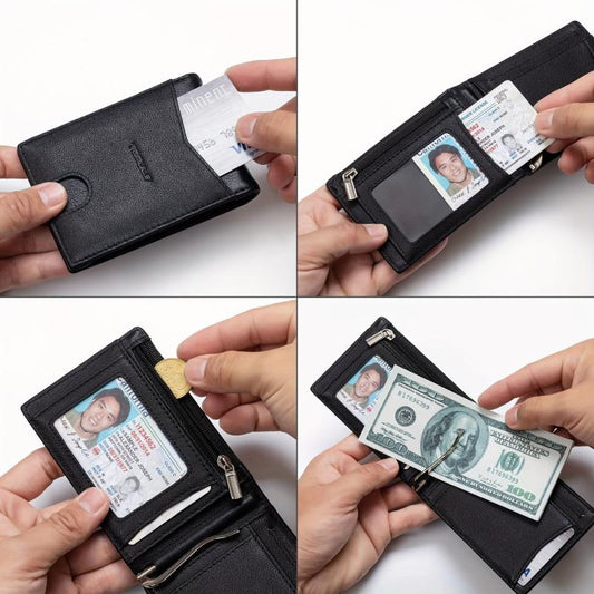 RFID Blocking Money Clip Wallet for Men
