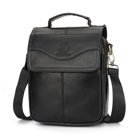 SCHLATUM Men's Cowhide Leather Shoulder Bag Large Capacity Crossbody Bag