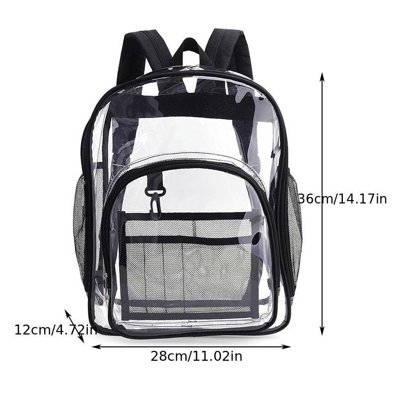 Casual Transparent Backpack Waterproof Pvc Large Capacity Storage Bag