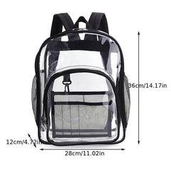 Casual Transparent Backpack Waterproof Pvc Large Capacity Storage Bag