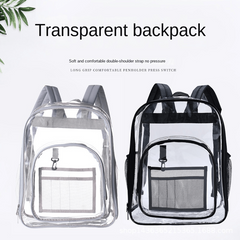 Casual Transparent Backpack Waterproof Pvc Large Capacity Storage Bag