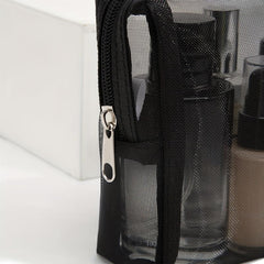 3pcs Mesh Cosmetic Bag Portable Toiletry Travel Storage Set