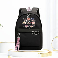 Anime Character Pattern Backpack Large Capacity Waterproof Travel Work Bag