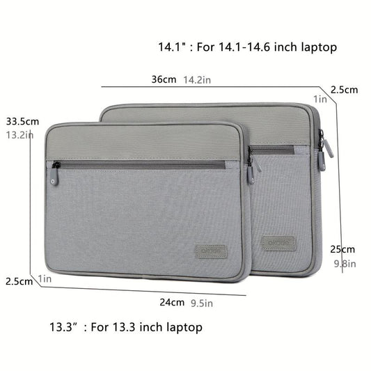 Air Cushion Shockproof Laptop Sleeve 33.78-37.08cm Waterproof Business Style Gre