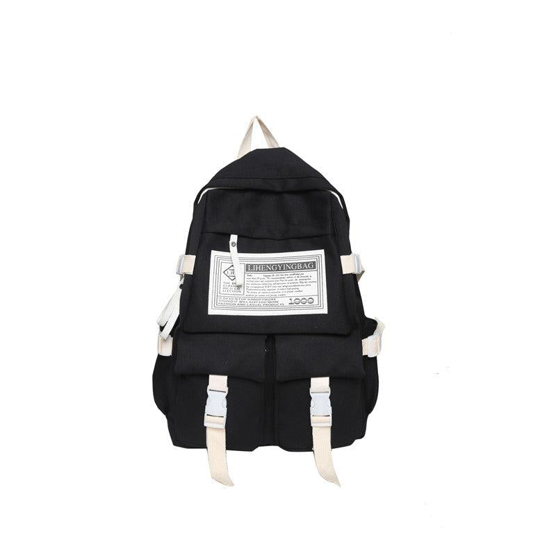 Casual Men's Backpack Zipper Bag With Side Pocket For School Student