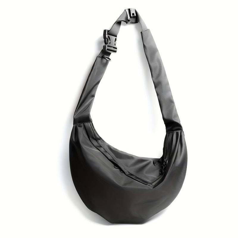 Large Capacity Canvas Shoulder Bag Dumpling Messenger Bag
