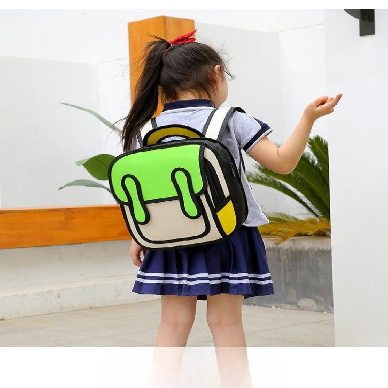 Kids' 2D Cartoon Schoolbag Kindergarten Backpack