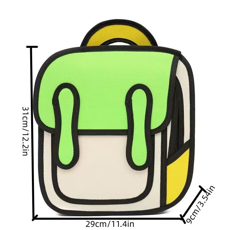 Kids' 2D Cartoon Schoolbag Kindergarten Backpack