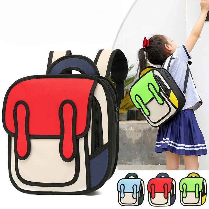 Kids' 2D Cartoon Schoolbag Kindergarten Backpack