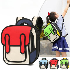 Kids' 2D Cartoon Schoolbag Kindergarten Backpack
