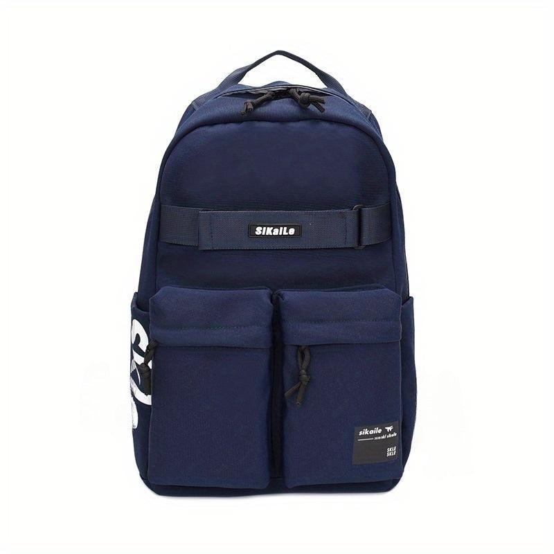 Solid Schoolbag for Students Large Capacity Backpack