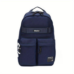 Solid Schoolbag for Students Large Capacity Backpack