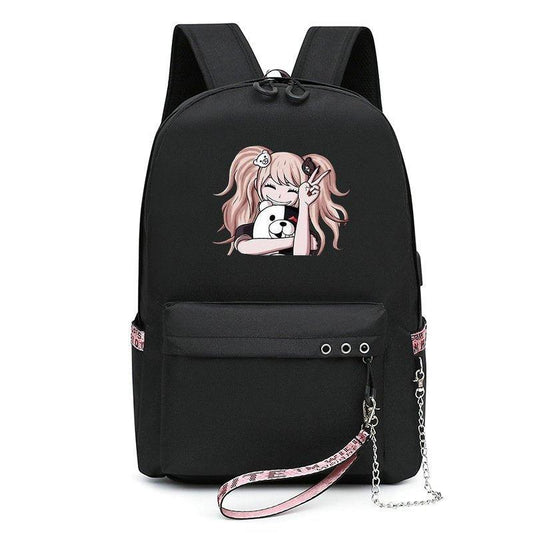 Cartoon Girl Pattern Laptop Backpack for Teenage Girls Women School Travel