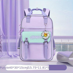 Causal Contrast Children's Backpack for Kindergarten with Bear Pendant