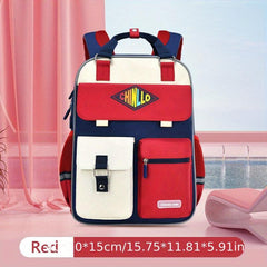 Causal Contrast Children's Backpack for Kindergarten with Bear Pendant