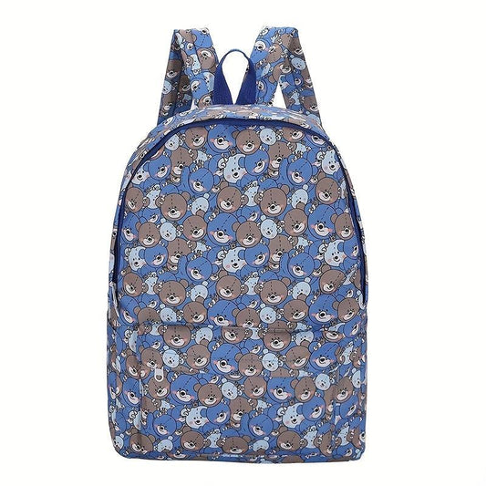 Bear Pattern Backpack for Travel Students Large Capacity Bag
