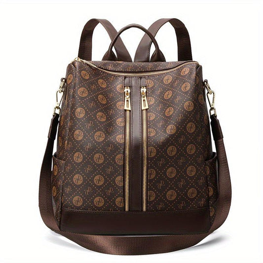 Plaid Print Backpack Large Capacity Multifunctional Backpack Sling Bag