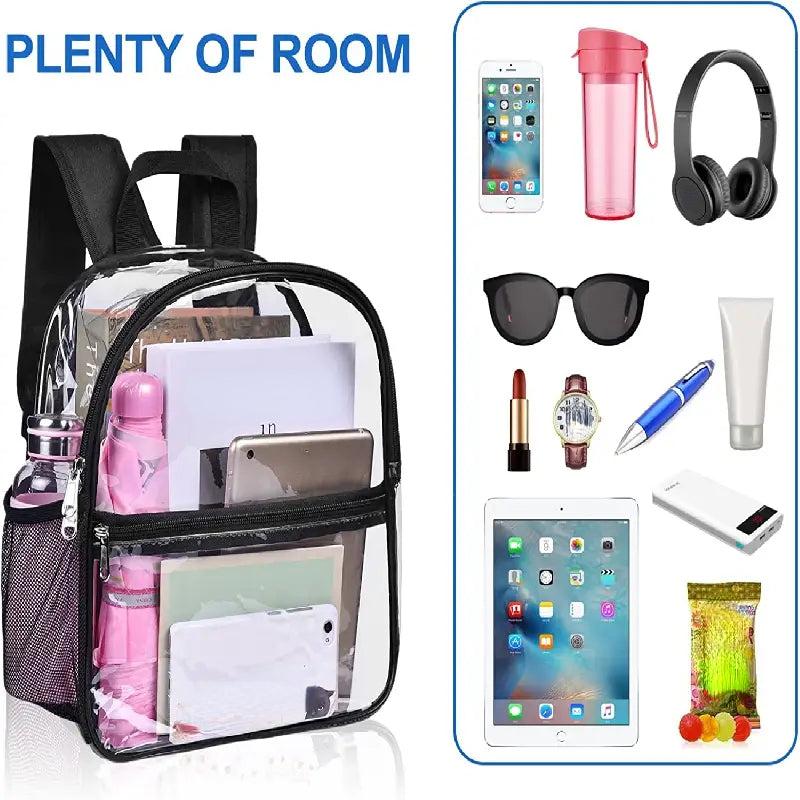 Fashion Transparent Women's PVC Backpack Large Capacity Waterproof Bag