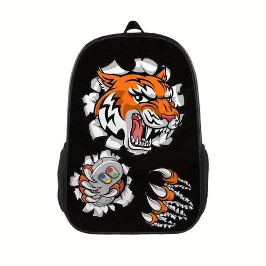 Colorful Tiger Razorclaw Print Backpack for Teens