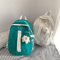 Leisure Nylon Backpack College Couple Retro Style SchoolBag