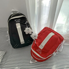 Leisure Nylon Backpack College Couple Retro Style SchoolBag