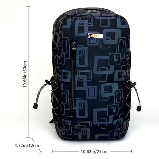 Casual Reflective Backpack 35 56 cm School Bag with Laptop Pocket