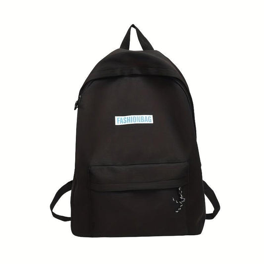 Solid Backpack Large Capacity Travel Backpack Casual Student Commuter Bag