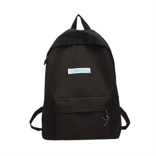 Solid Backpack Large Capacity Travel Backpack Casual Student Commuter Bag